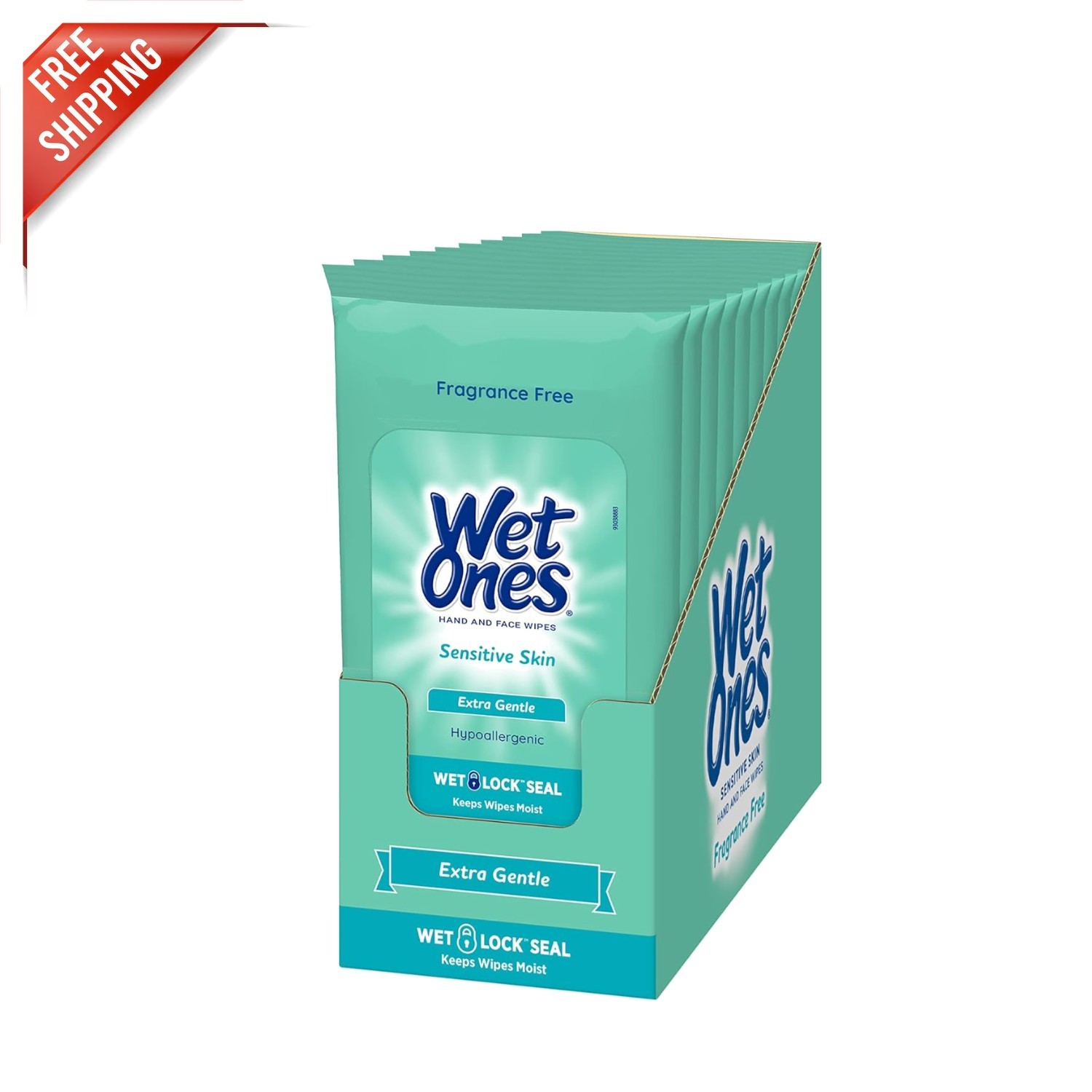Hypoallergenic Hand & Face Wipes for Sensitive Skin – Pack of 10 Travel Size