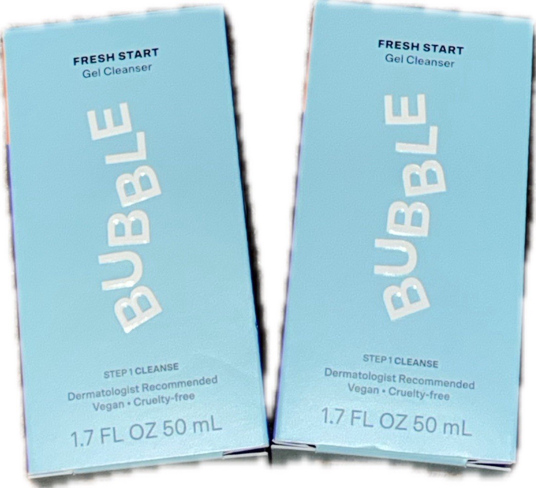 2X Bubble Fresh Start Gel Cleanser Step 1 Cleanse 1.7 fl oz. each