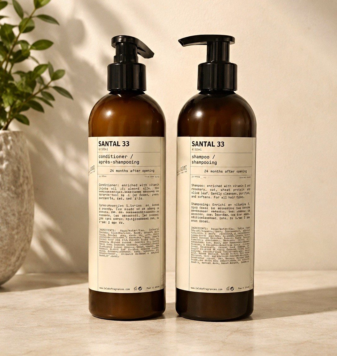 Le Labo Santal 33 Shampoo & Conditioner Set, Santal Scent, 8.5 fl oz