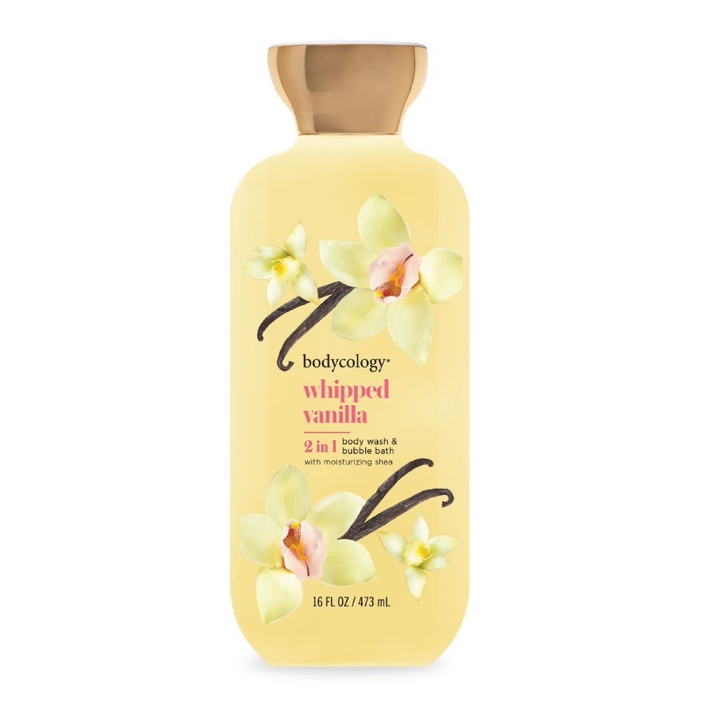 2 in 1 Body Wash & Bubble Bath, Whipped Vanilla,16 fl oz