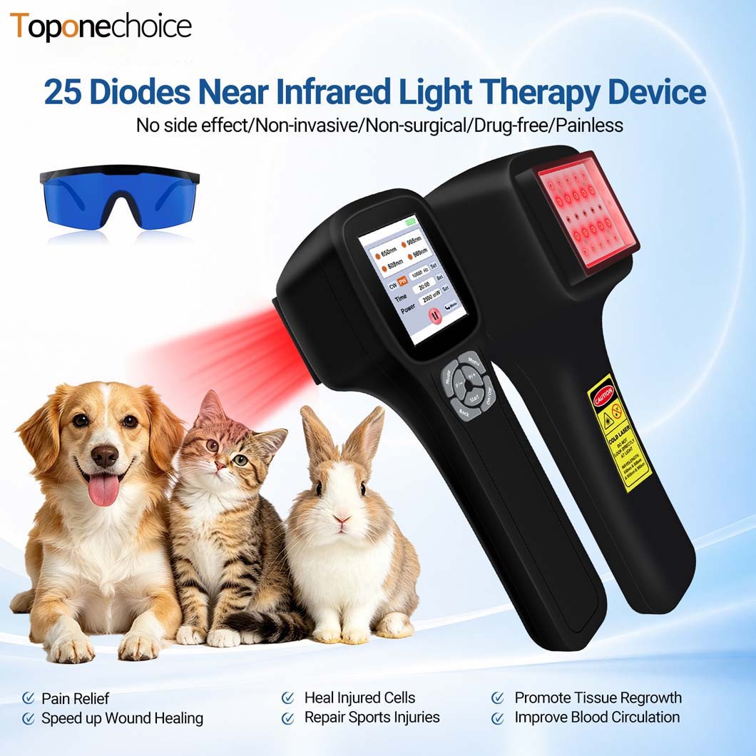 Portable FourWave Laser Therapy Machine 25 Diodes Infrared Pain Relief Device