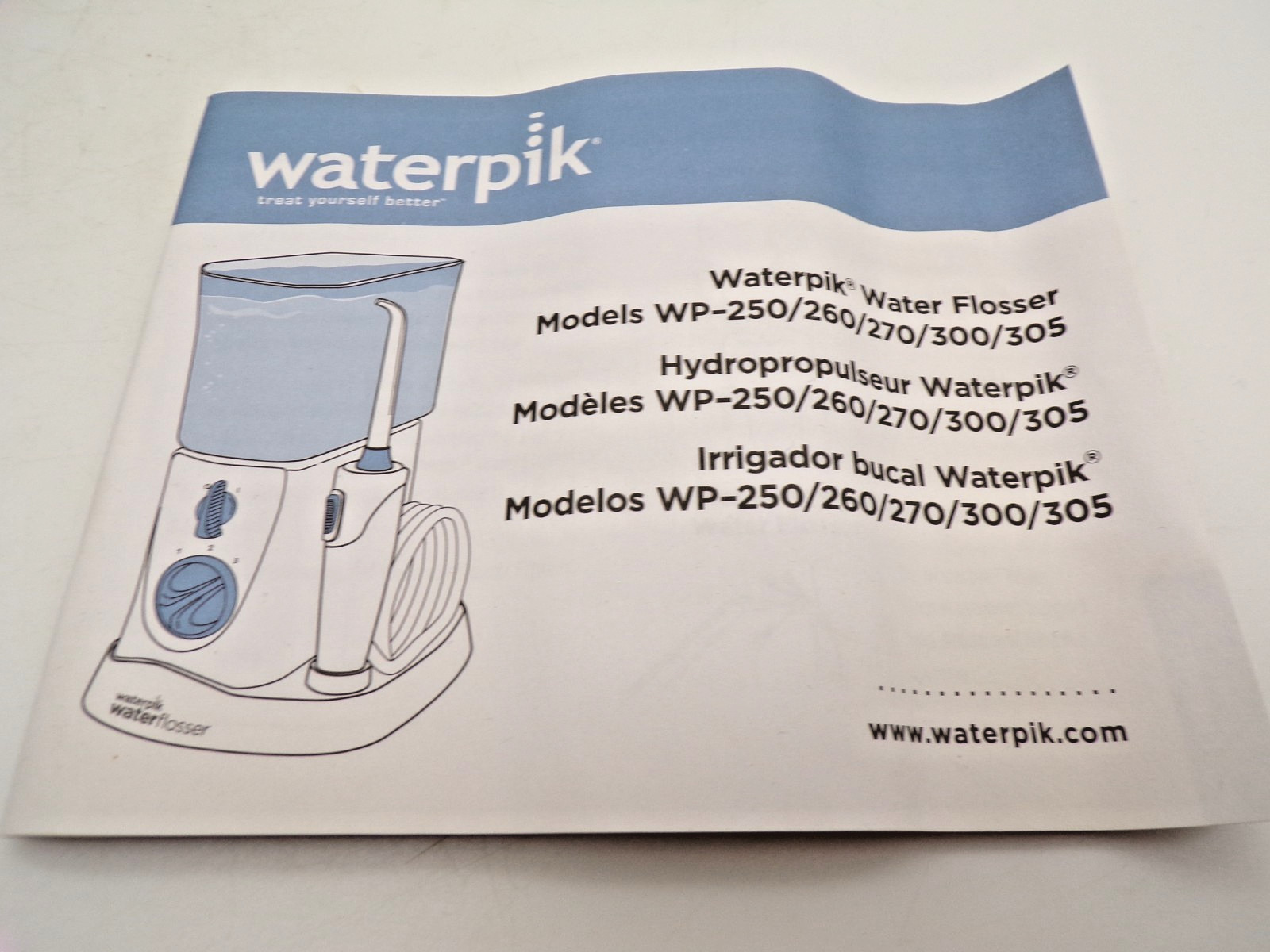 Waterpik Water Flosser WP270W/WP305W w/Tips, Case, Instructions NEW SEALED PARTS