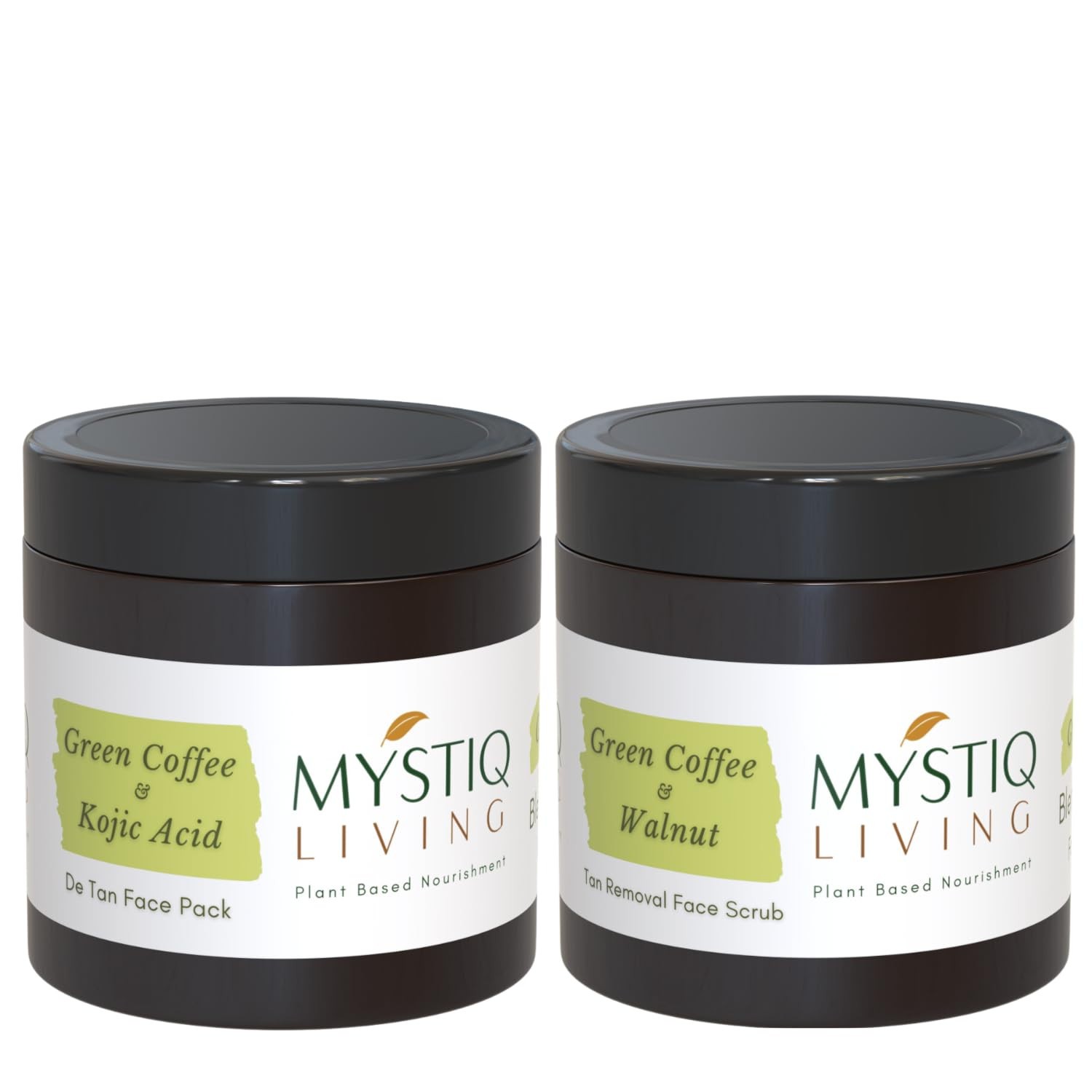 Mystiq Living Green Coffee Blemish Face Pack and Face Scrub Combo Pack 100GM*2