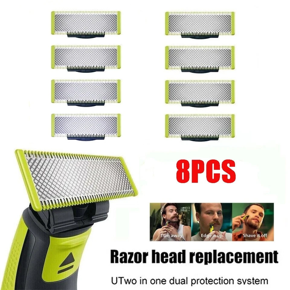 Norelco OneBlade Replacement Heads QP210/80 4/8Pcs for QP2520 /QP6510 /QP6520