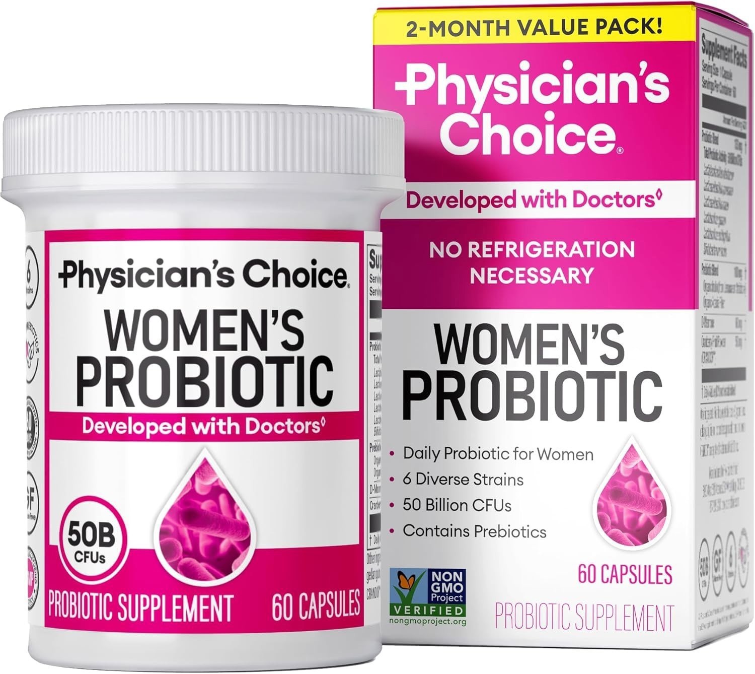 Physician’s Choice Women’s Probiotic – 50 Billion CFU – Organic Prebiotic-