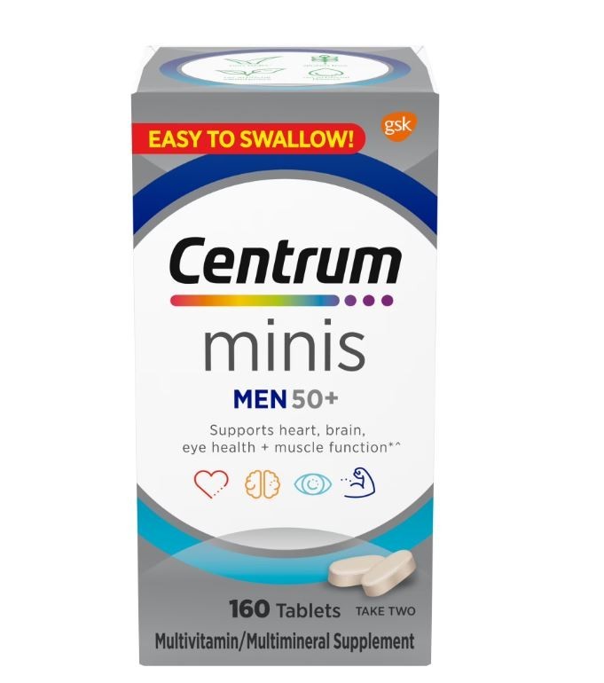 Centrum Minis Men 50 Plus Multivitamin Supplement Tablets 160 Count
