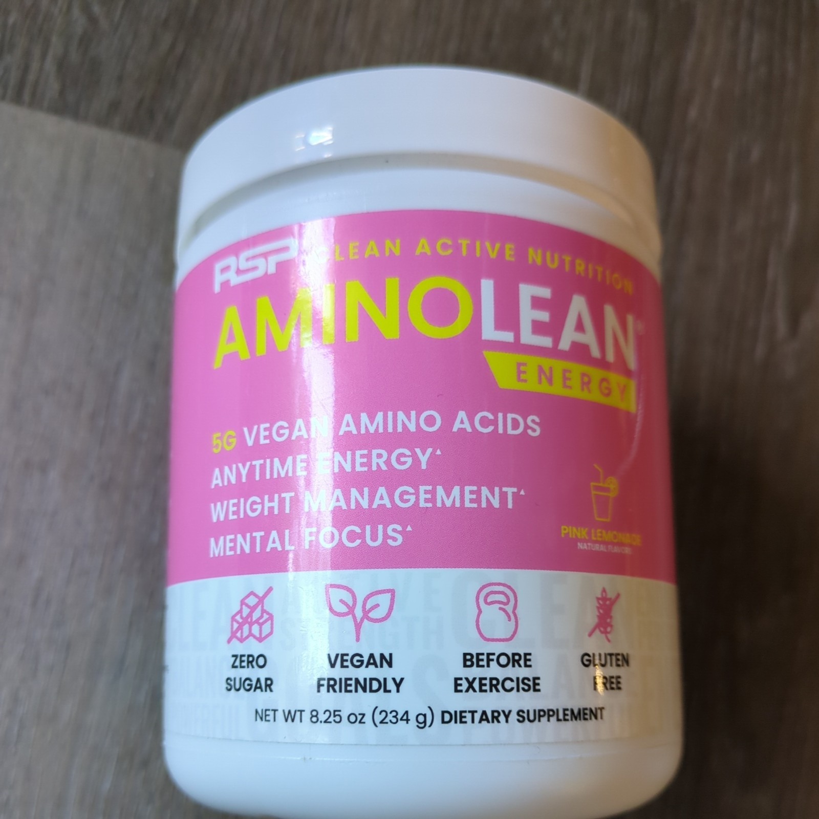 RSP AminoLean Energy Weight Management Pink Lemonade 8.25oz EXP 05/2028