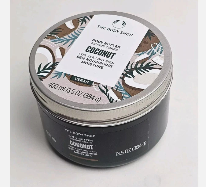 The Body Shop Coconut Body Butter 13.5oz | Jumbo 400ml Cream for Dry Skin Vegan