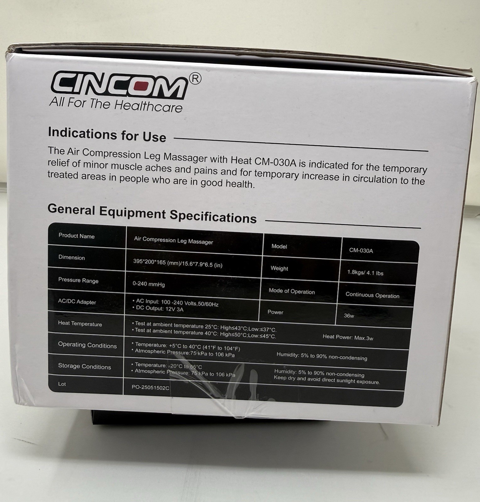 CINCOM Air Compression Leg Massager, Legs Massage for Circulation and Pain Re…