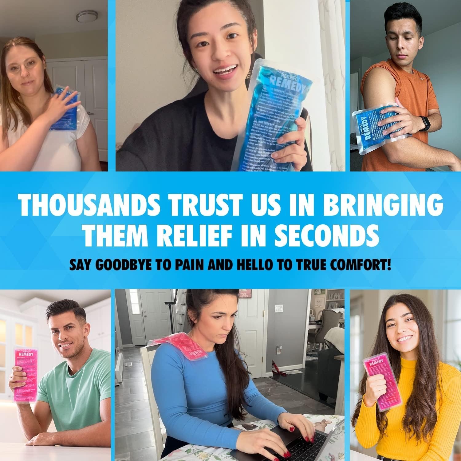 Durable Reusable Ice Packs – 2-Pack for Targeted Hot & Cold Therapy Relief