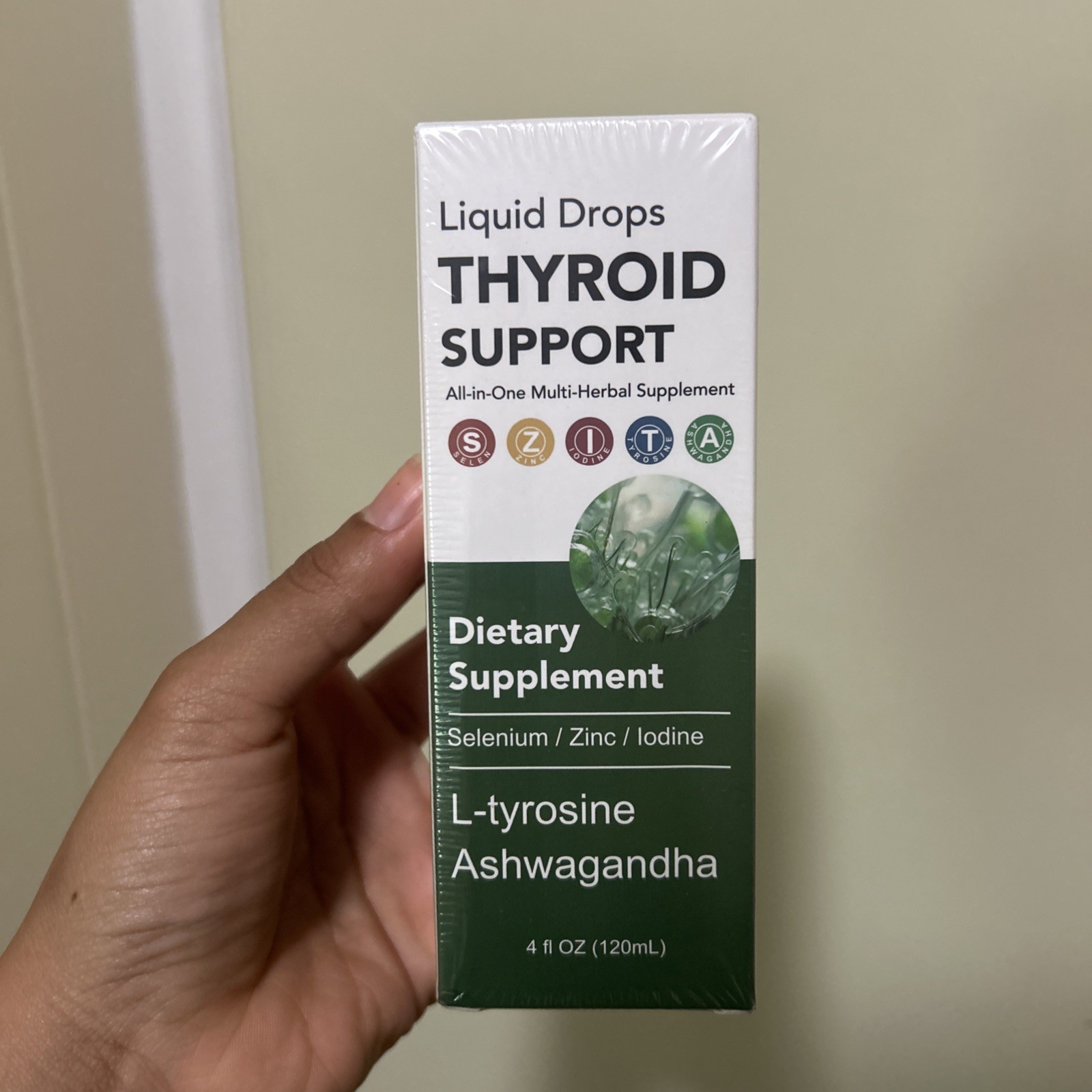 Thyroid Support Liquid Drops Multi-Herbal Supplement L-Tyrosine Ashgwandha