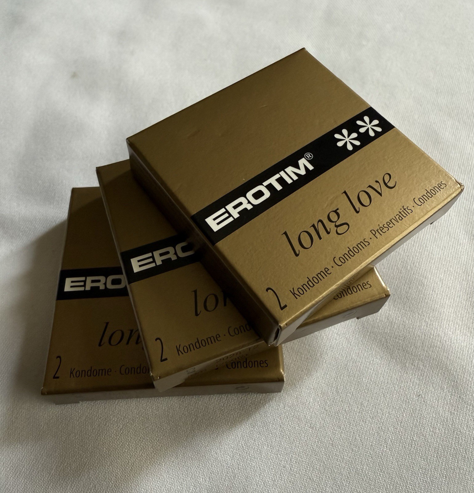 Erotim Long Love Condoms With Coitus Prolonging- 3 Pk ( 6 Single None Studded )