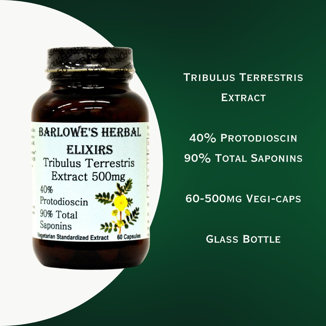 Tribulus Terrestris | 40% Protodioscin | 500mg | Stearate Free |Bottled in Glass