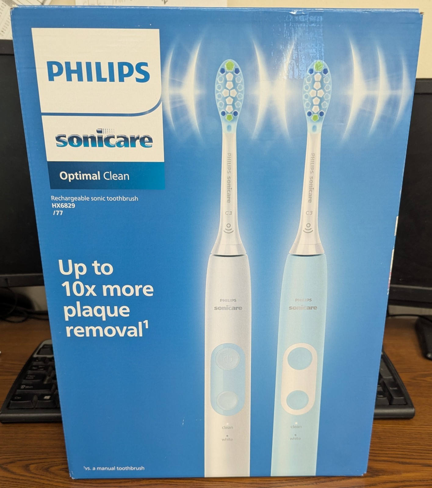 PHILLIPS SONICARE OPTIMAL CLEAN POWER TOOTHBRUSH 2PC SET *MUST SEE DESCRIPTION