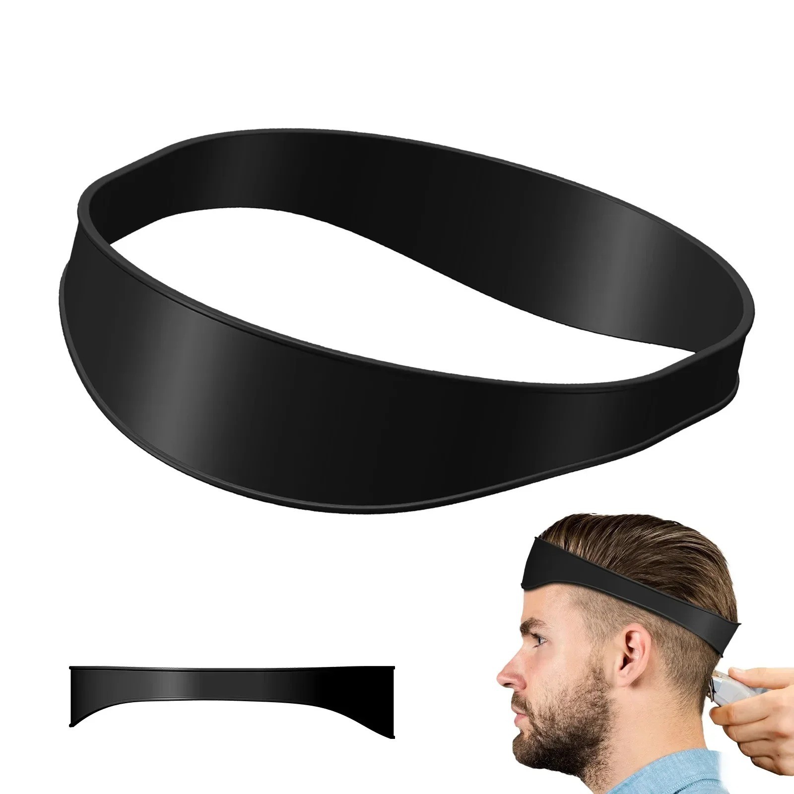 Silicone Haircut Template Curved Headband Hair Trimming Guide Barber Tool DIY
