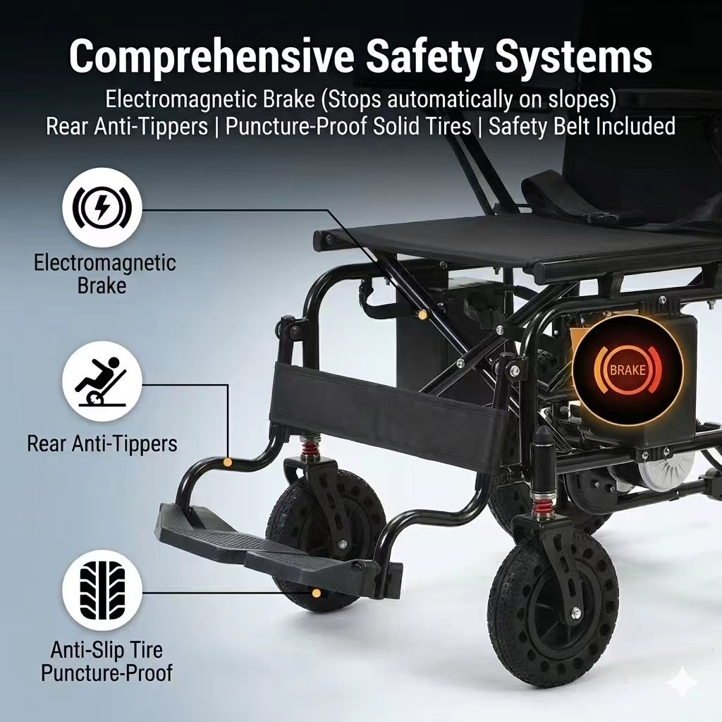 Quelith 500W All Terrain Foldable Electric Wheelchairs Power Wheelchair Hot
