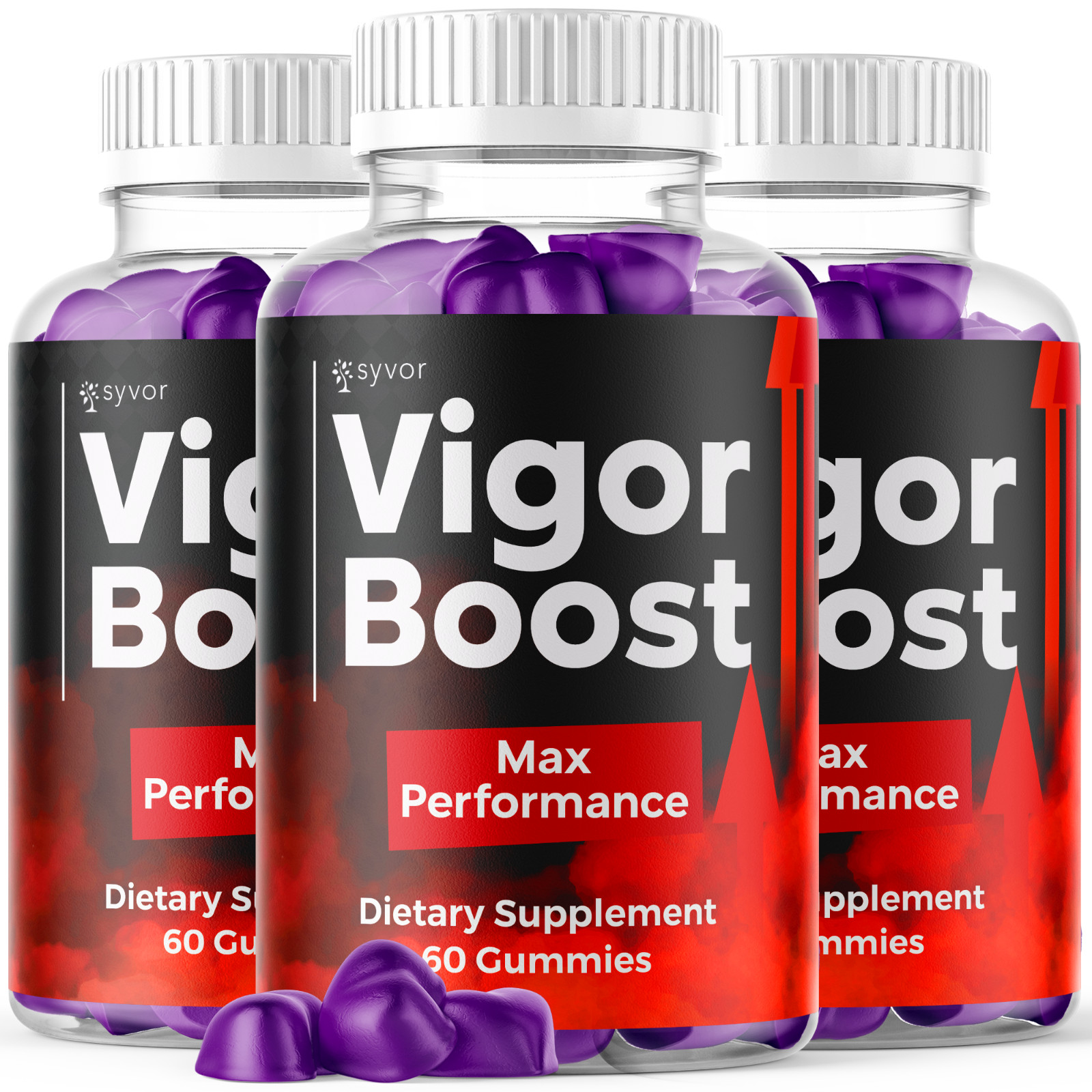 (3 Pack) Vigor Boost Gummys Advanced Male Support Formula VigorBoost 180 Gummies