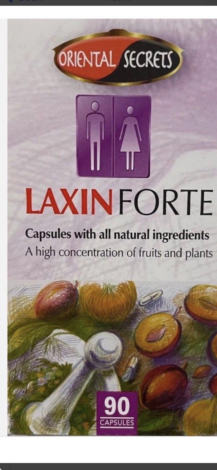 Laxin Forte Regular Bowel Movement 90 Capsules Kosher