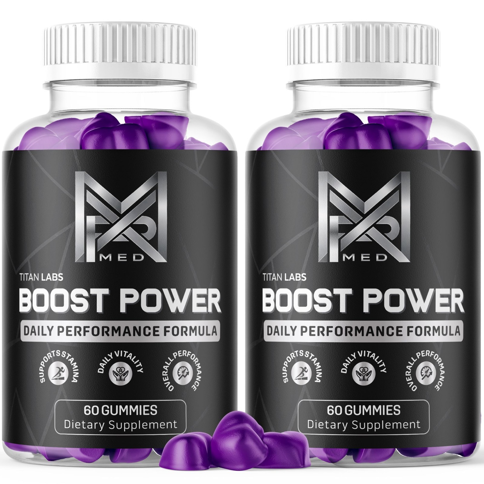 (2 Pack) Boost Power Gums Advanced Male Support Supplement BoostPower 120Gummies