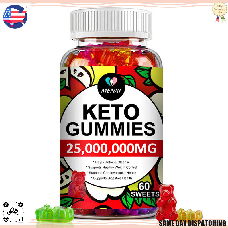 Keto Slimming Gummies 25,000,000mg Apple Cider Vinegar ACV Weight Loss 60 Gummy