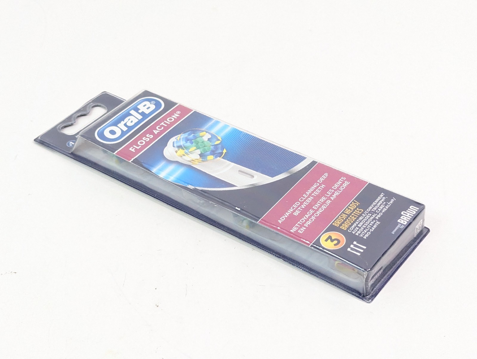 Oral B Triumph Floss Action Replacement Brush Heads EB25-3, 3 Count New