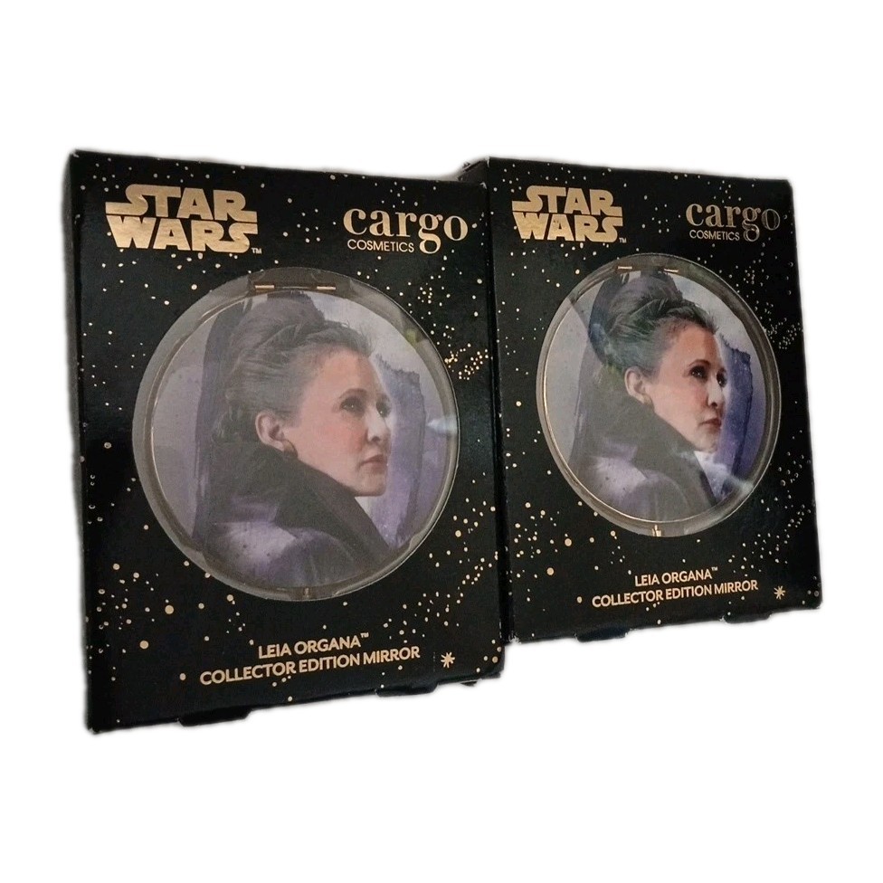 LOT OF 2- STAR WARS (LEIA ORGANA) CARGO COSMETICS (COLLECTOR EDITION) MIRROR