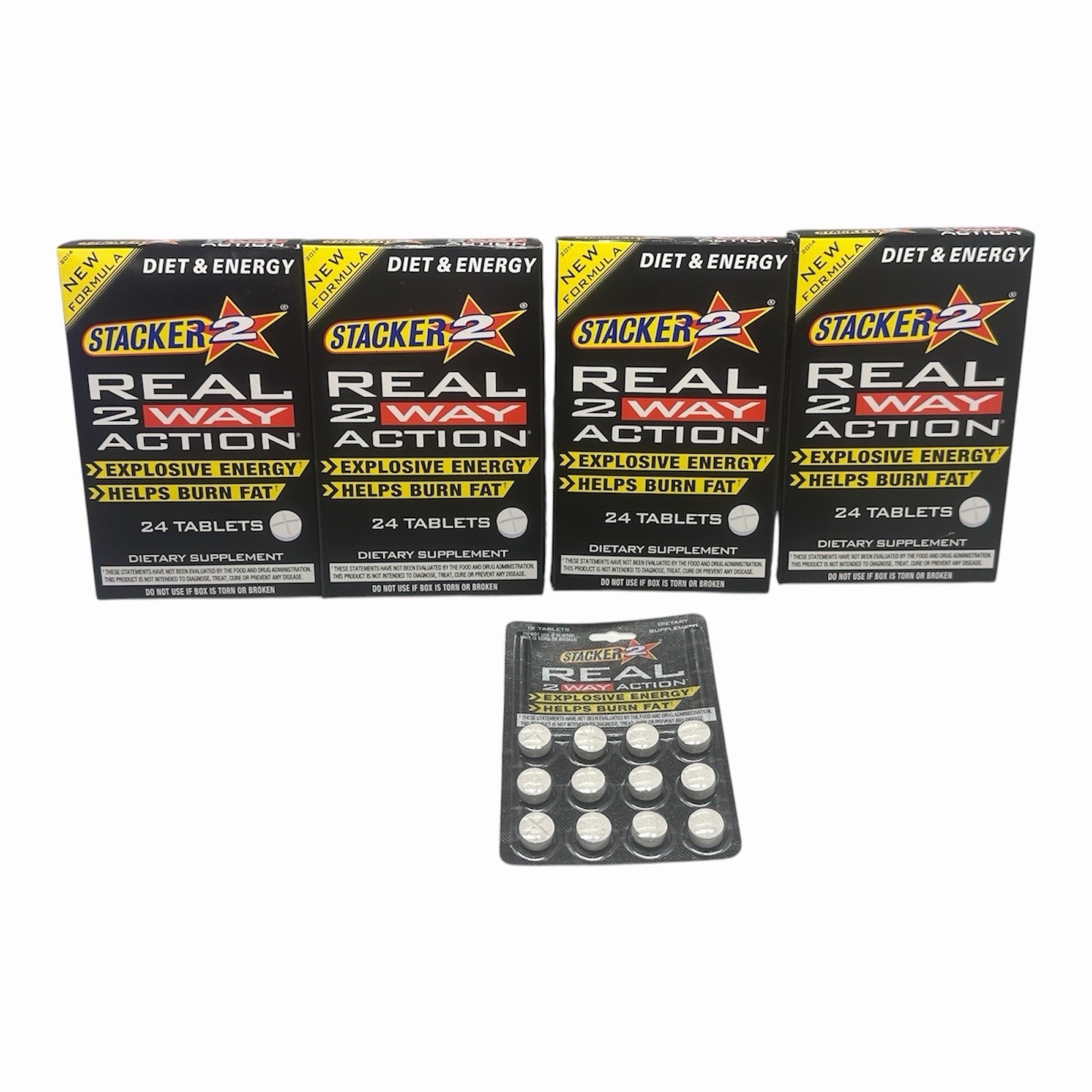 BULK 8 Card – Stacker TWO Real 2 Way Action Energize (96 Tablets) FREE SHIP