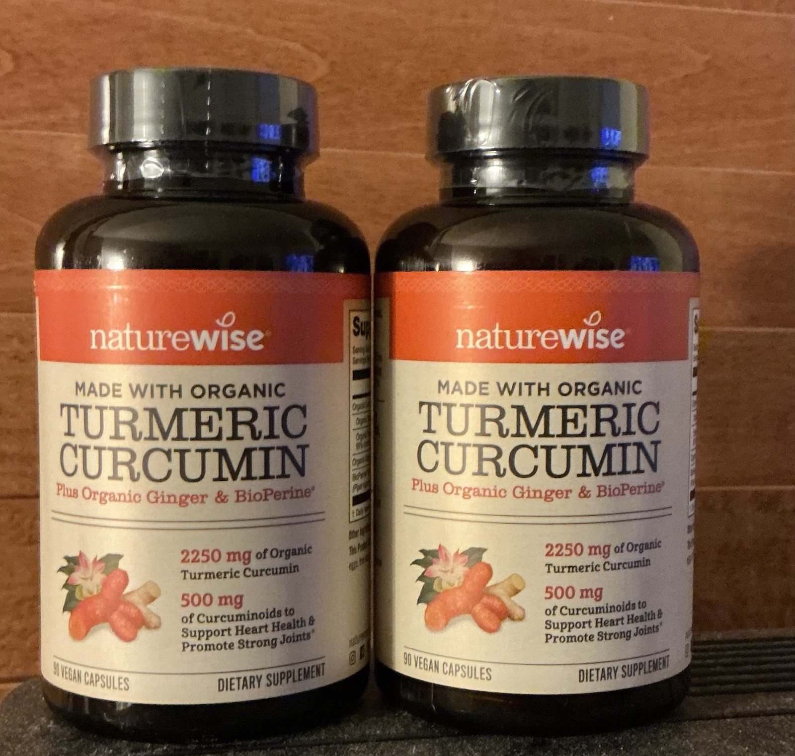 TWIN-PAK*** Naturewise Turmeric Curcumin 90ct X2 Exp 11/27