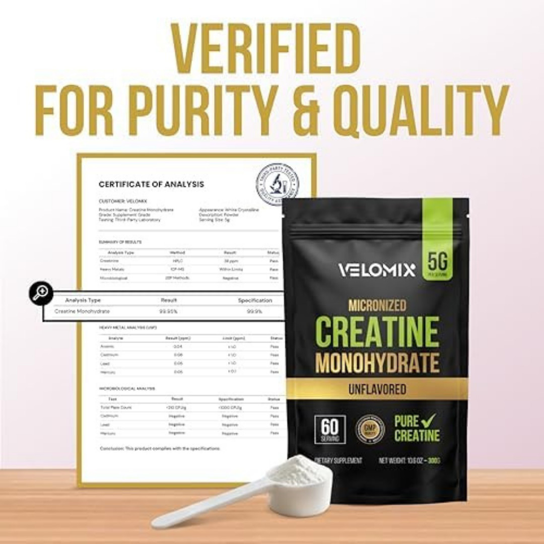Micronized Creatine Monohydrate Powder – 100% Pure Creatine Powder Unflavored