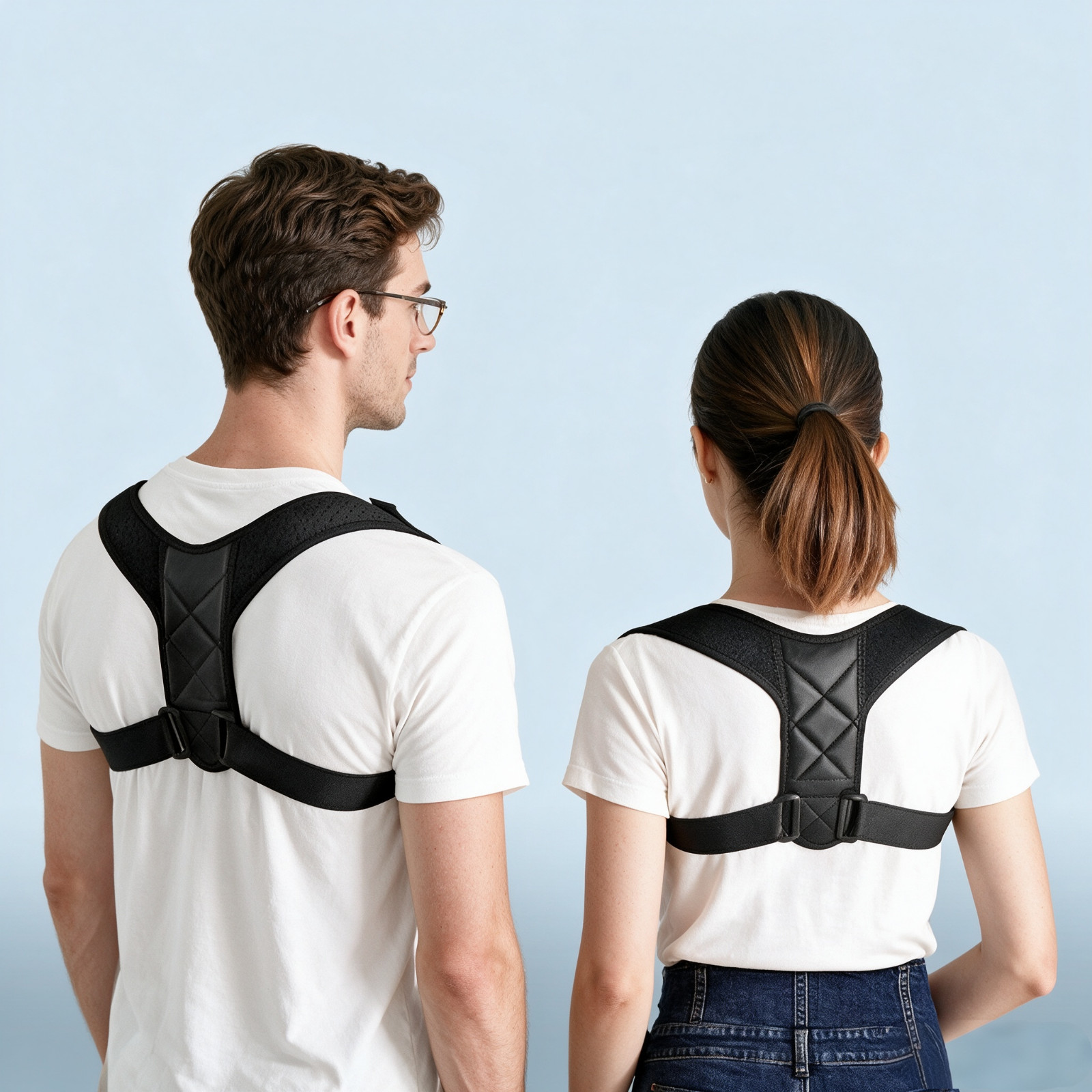 Posture Corrector Back Brace, Adjustable Shoulder Support for Men Women Pain