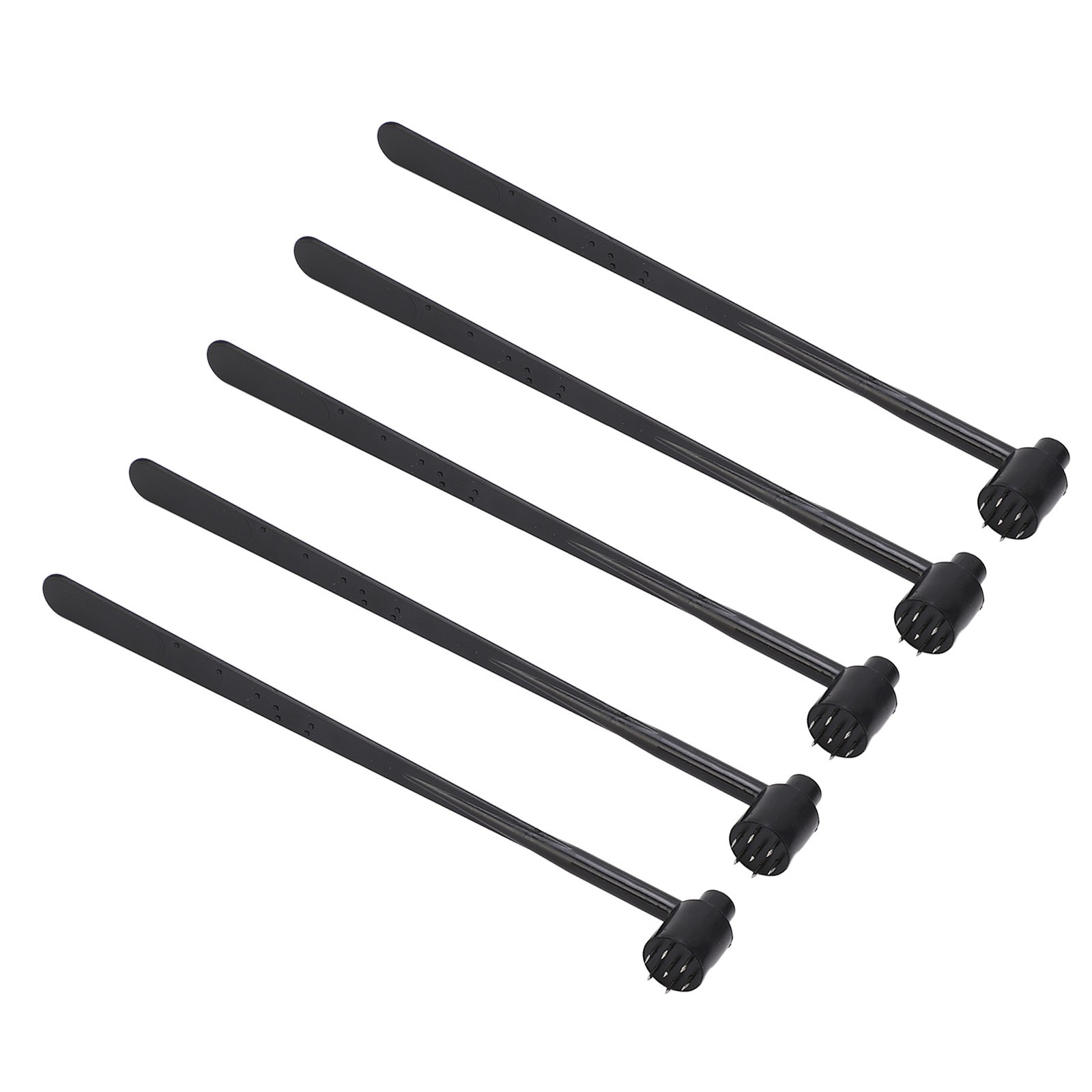 5PCS Plum Blossom Dermal Hammer Single End Black ABS Handle For Industry