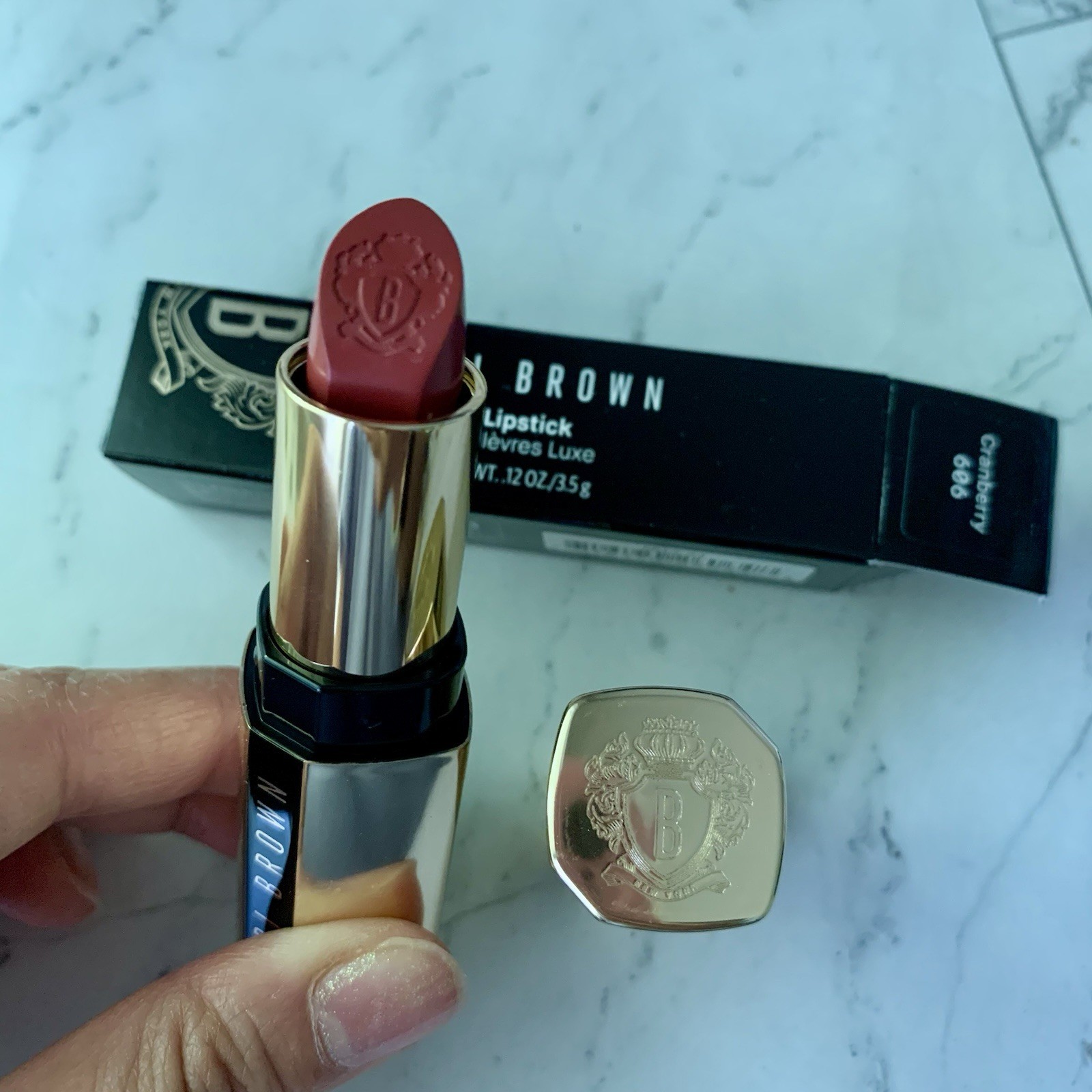 Bobbi Brown Luxe Lipstick – 606 Cranberry 0.12 oz full size