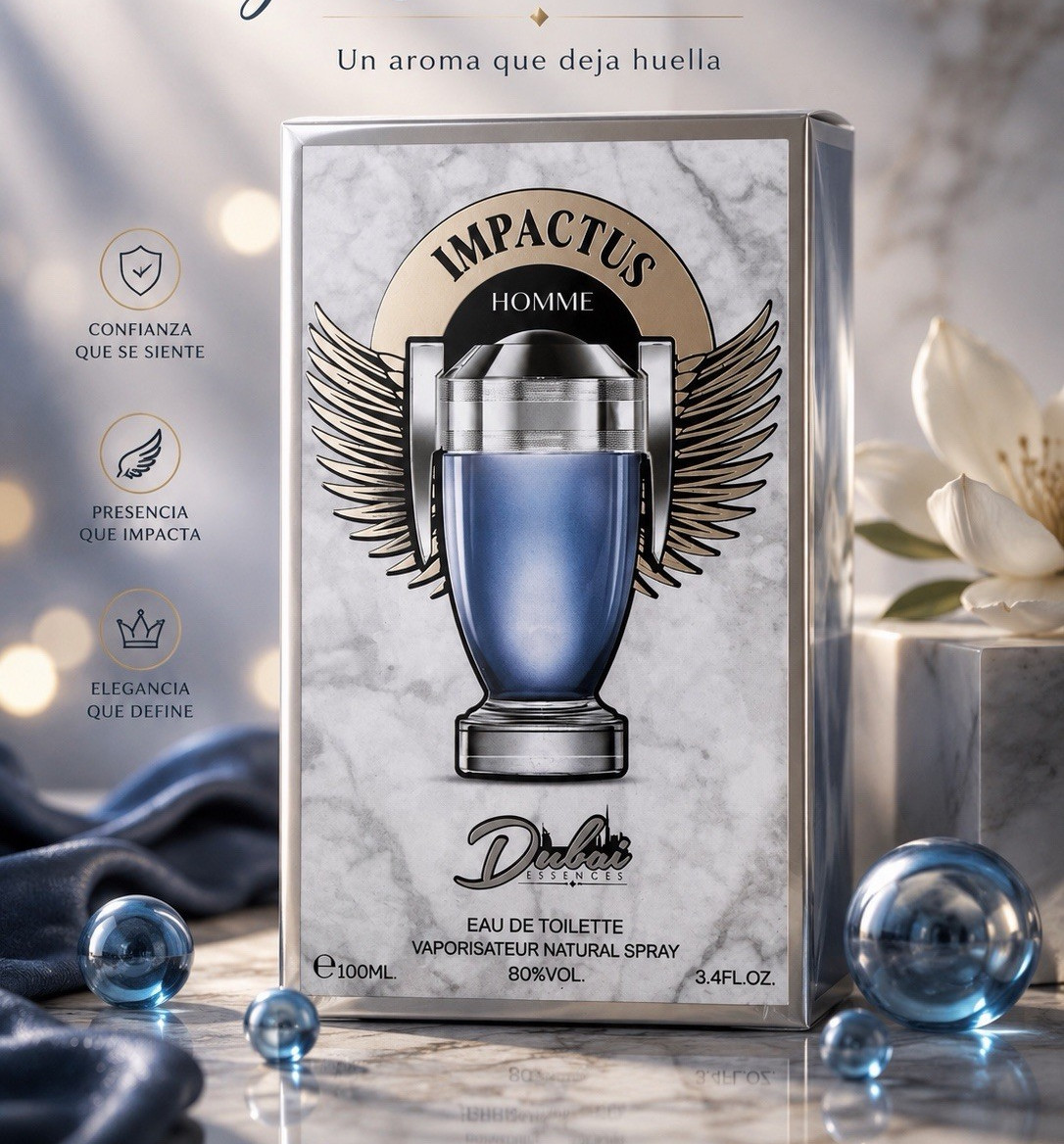 Dubai Essences Impactus Homme Eau de Toilette Spray, Regular Size 3.4 fl oz