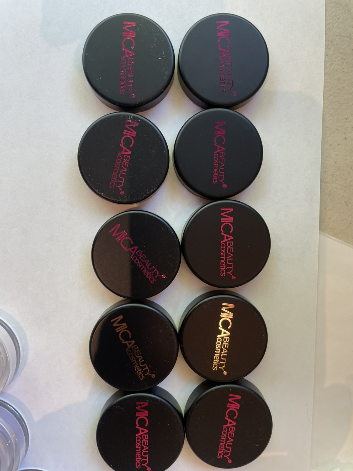 MICA Beauty Cosmetics Eye Shadow Shimmer Powder 2.5 gm Each, Lot Of 10 combo E