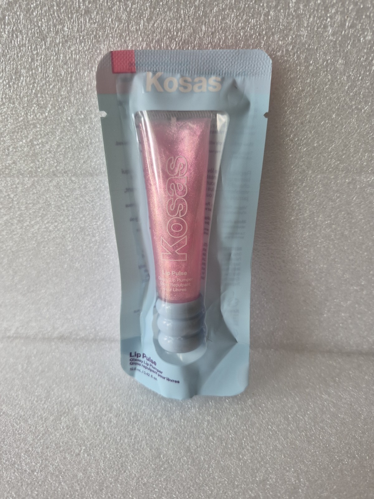 Kosas Lip Pulse Lip Plumper Gloss Aura Flare Pink Shimmer 0.42 oz New and Sealed