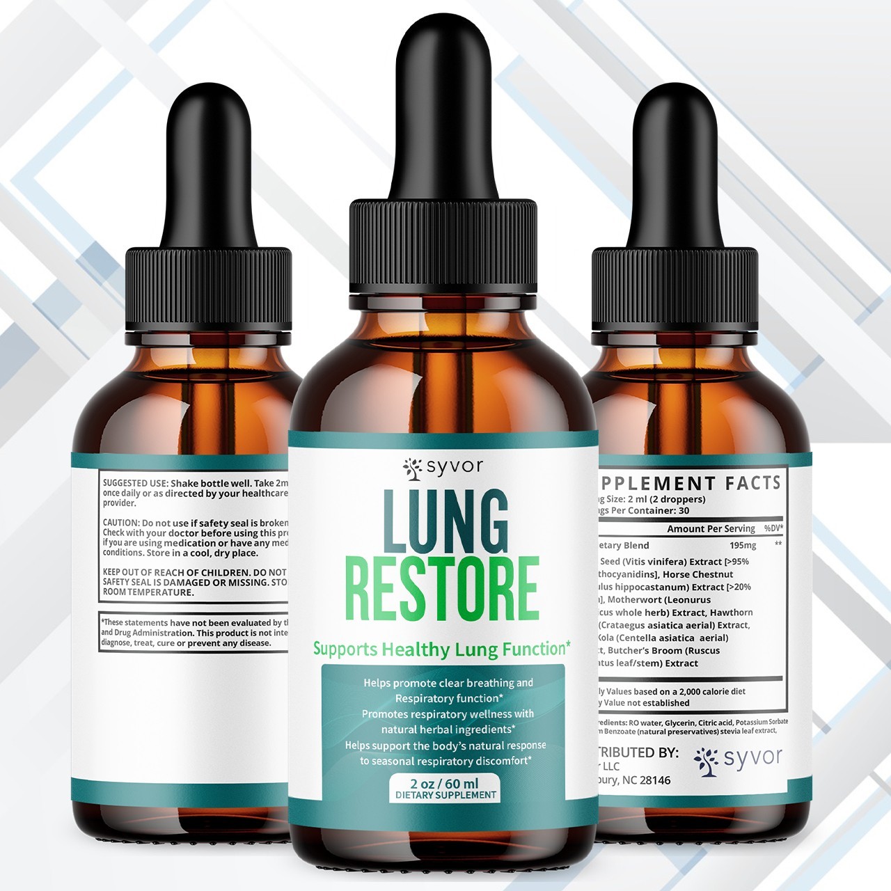 (1 Pack) Lung Restore Drops Advanced Formula for Lung Health Support 30 Servings