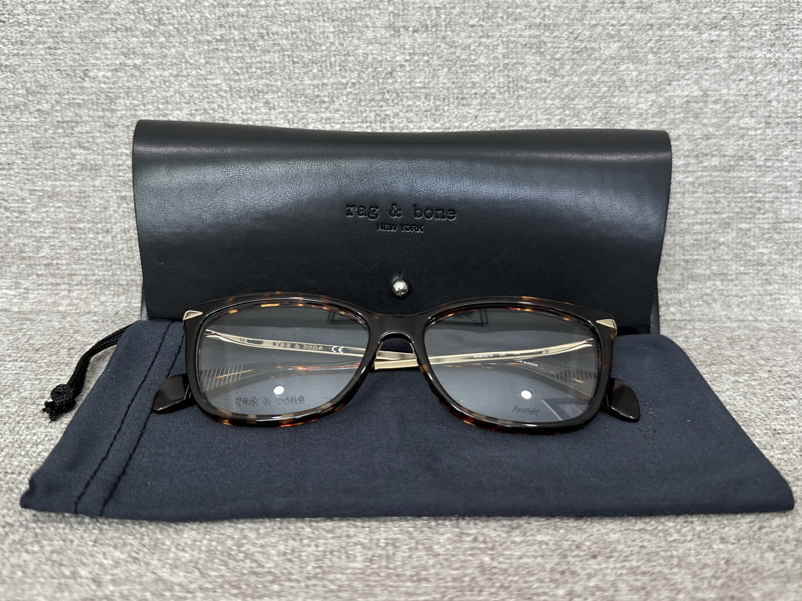 RAG & BONE RNB3010 Frame 2IK Havana Gold 52-15-140 Eyewear Glasses Optical 02lK