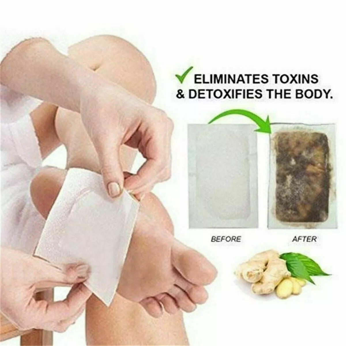 150PCS Detox Foot Patches Pads Body Toxins Feet Slimming Deep Cleansing Herbal