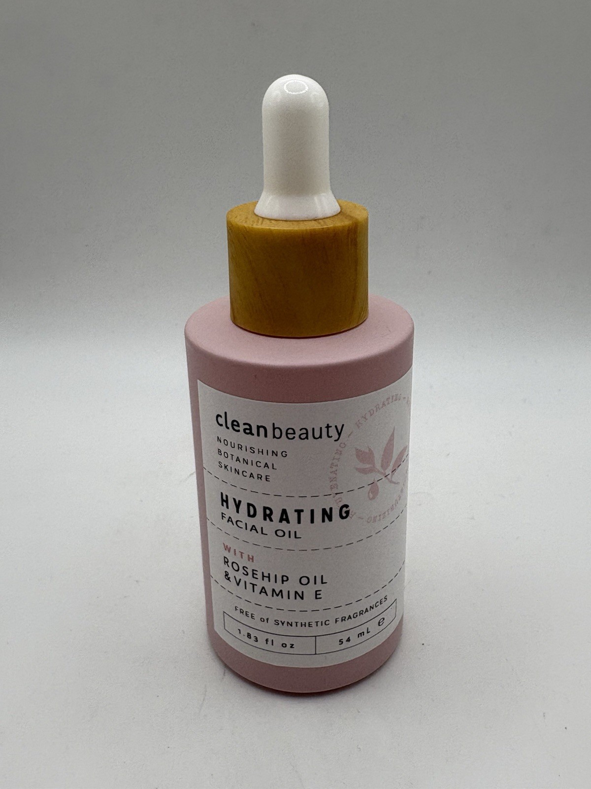 Clean Beauty Hydrating Facial Oil with Rosehip Oil & Vitamin E – 1.83 OZ 56