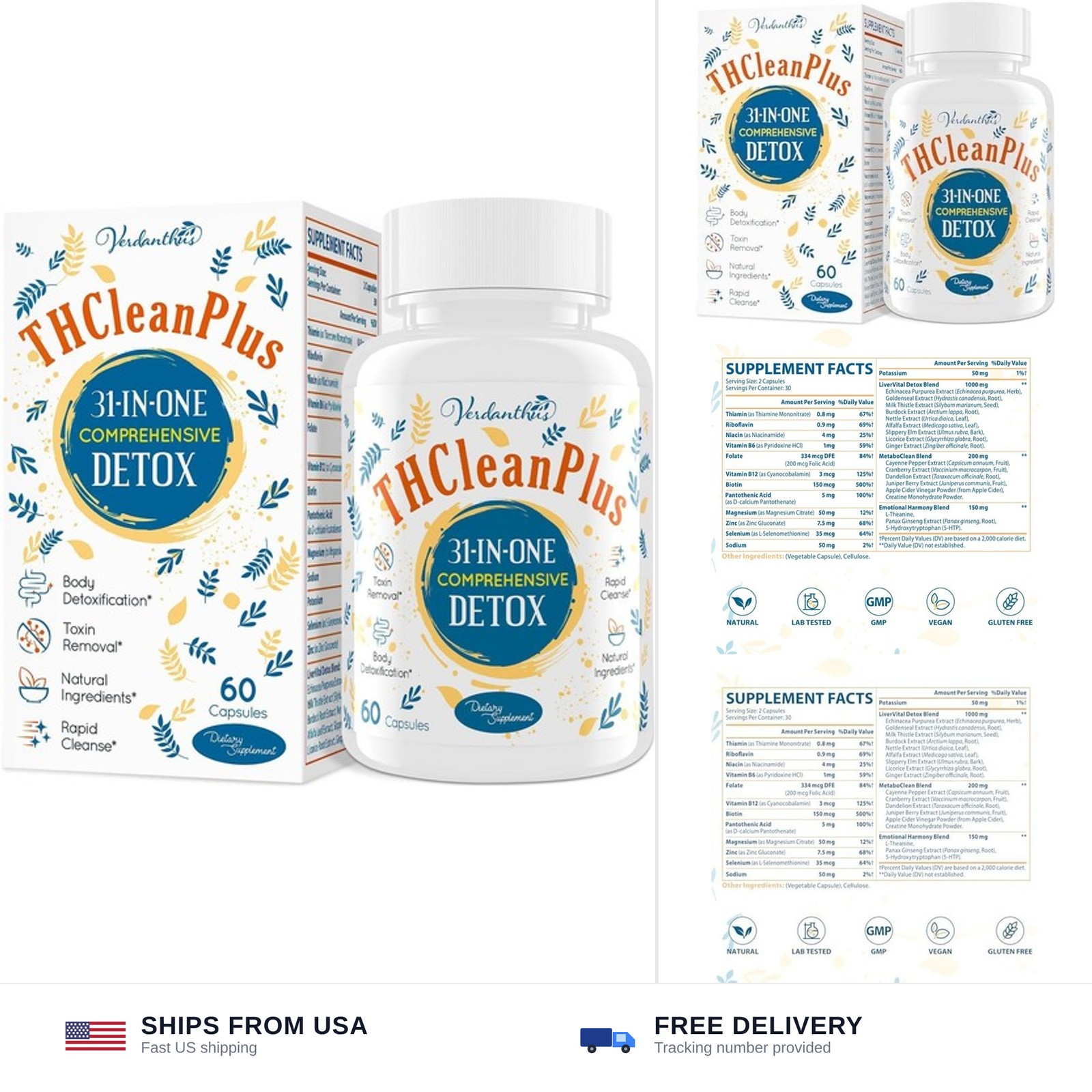 31-in-ONE Detox and Liver Cleanser, Fast Detox, Full Body Detox, Toxins Clean…