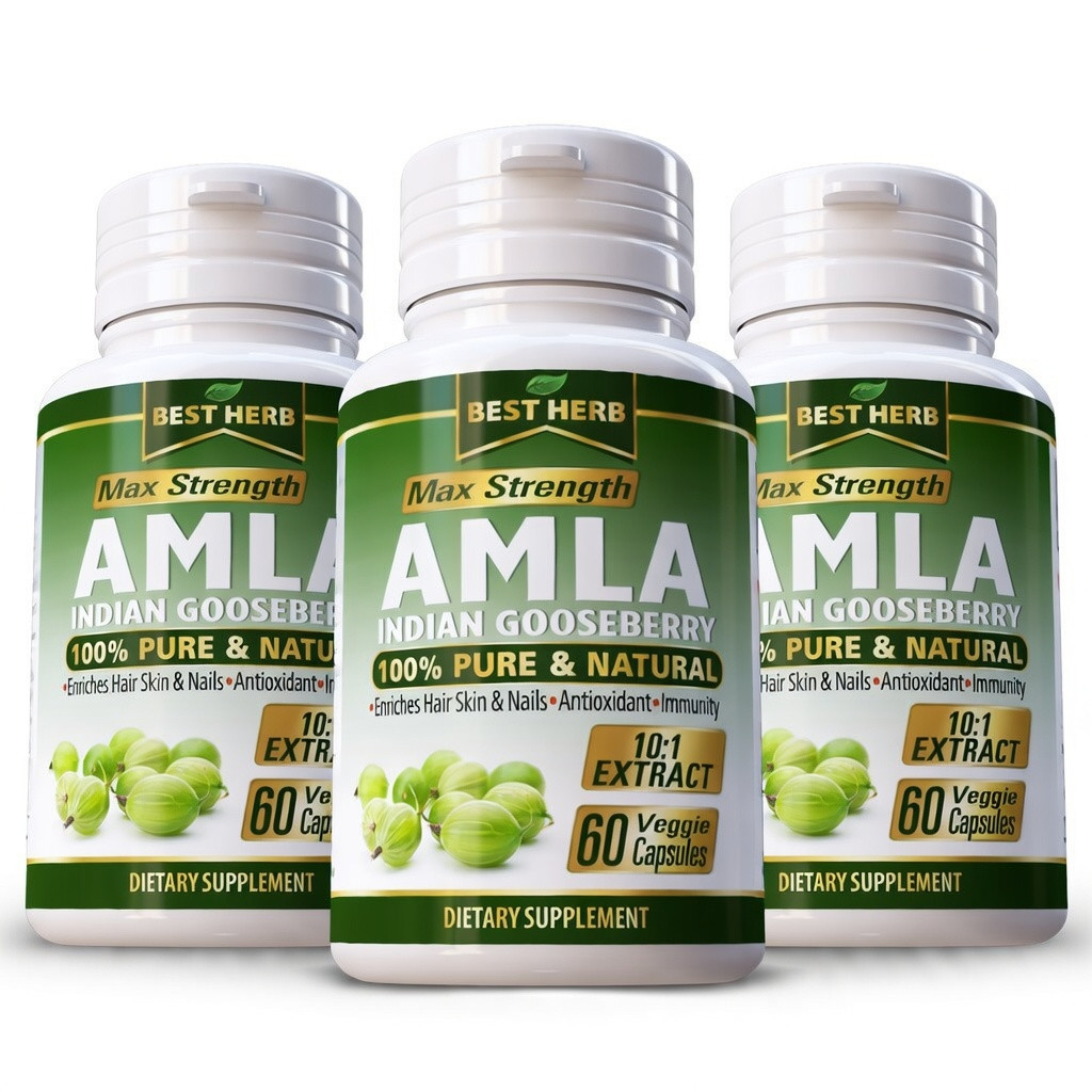 Pure Amla Superfruit Extract 1000mg – 180 Capsules Exp 1/2028 – Hair Skin Nails