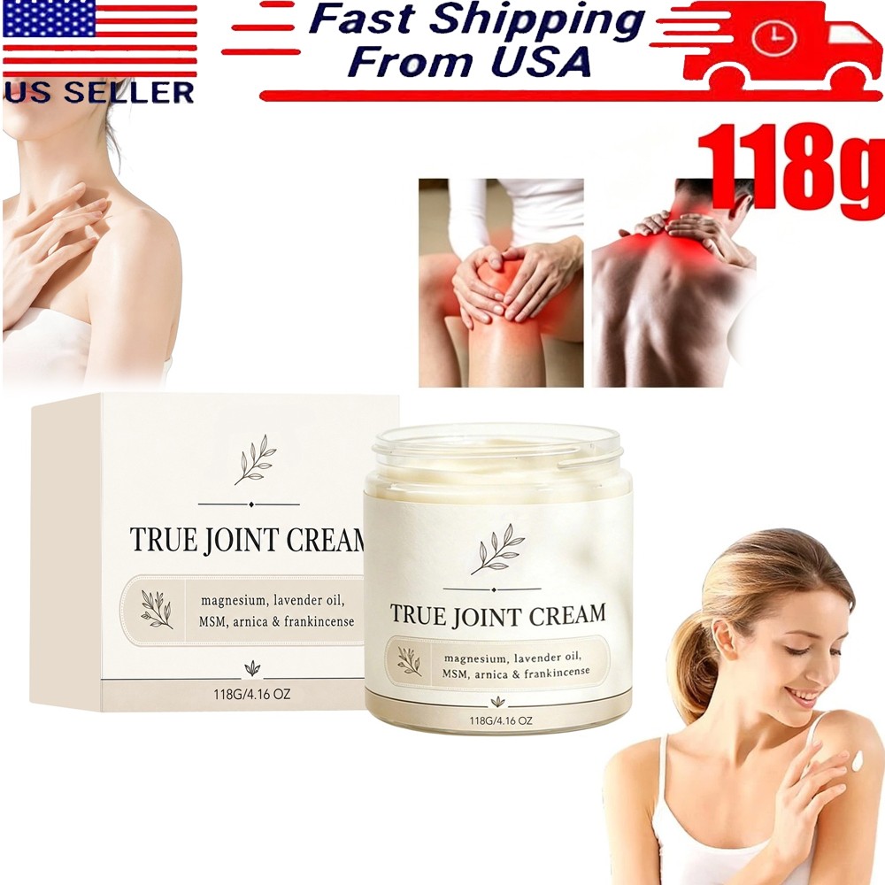 Organics True Joint Cream, Moisturizing Massage Cream for Body Joints 4oz🔥US