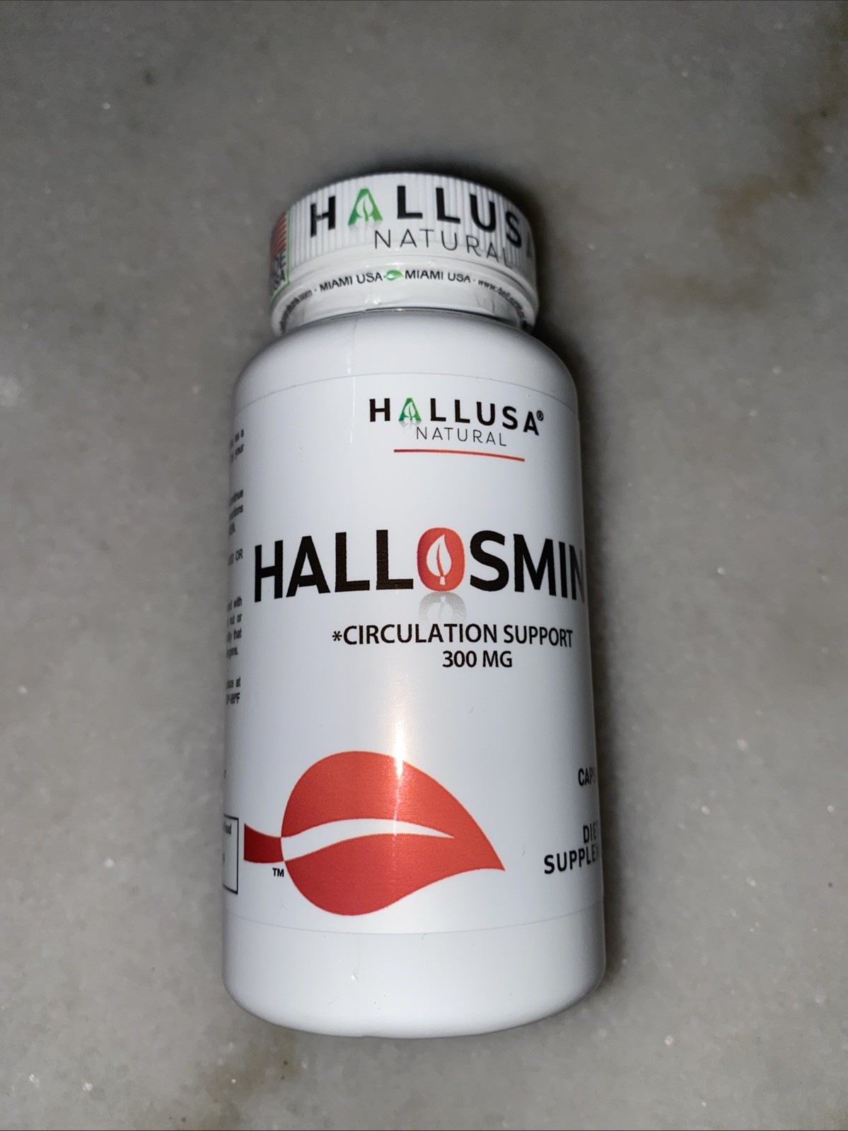 Hallusa Natural, Hallosmine Circulation Support 300 mg, 60 Capsules, EXP 07/2028