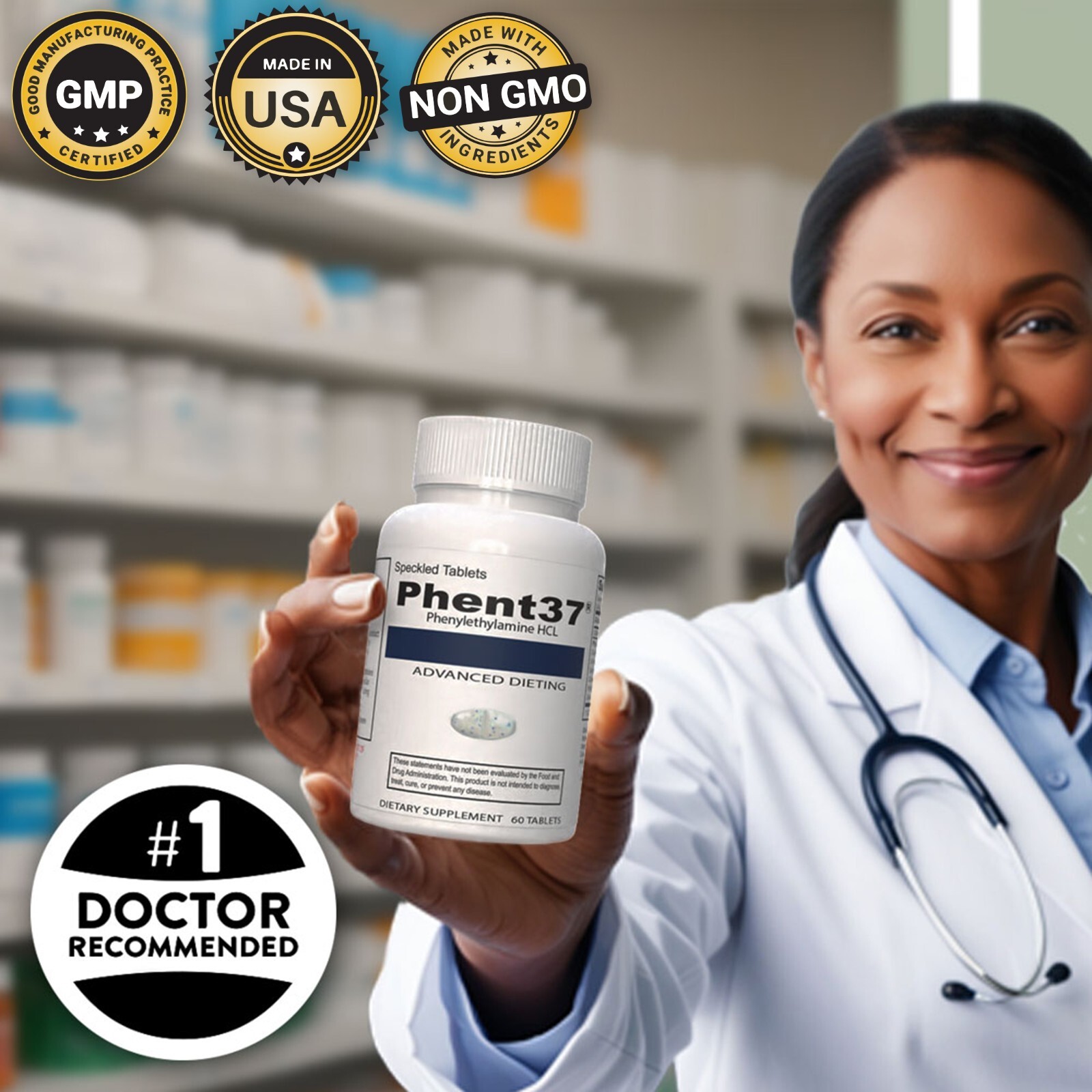 Phent37 – Speckled Tablets Appetite Control, Fat Burner Phenylethylamine Energy