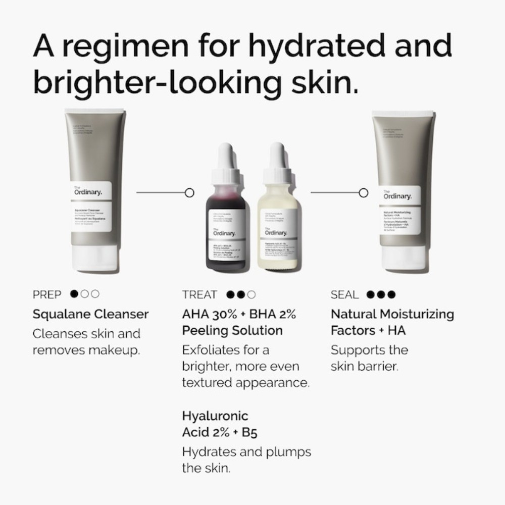 Authentic The Ordinary AHA 30% + BHA 2% High-Strength Peeling Solution 1 oz/30mL