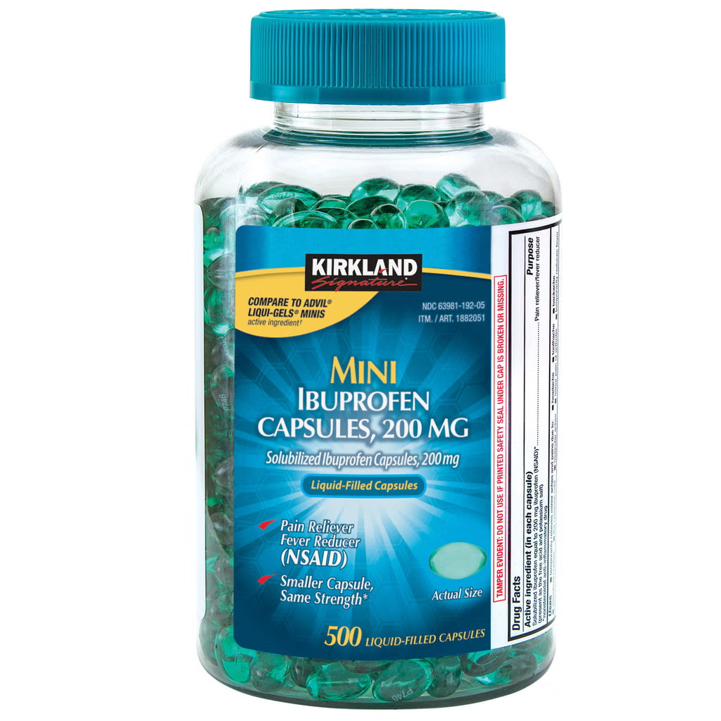 generic Advil liquid gels 200Mg Pain Reliever, 500CT