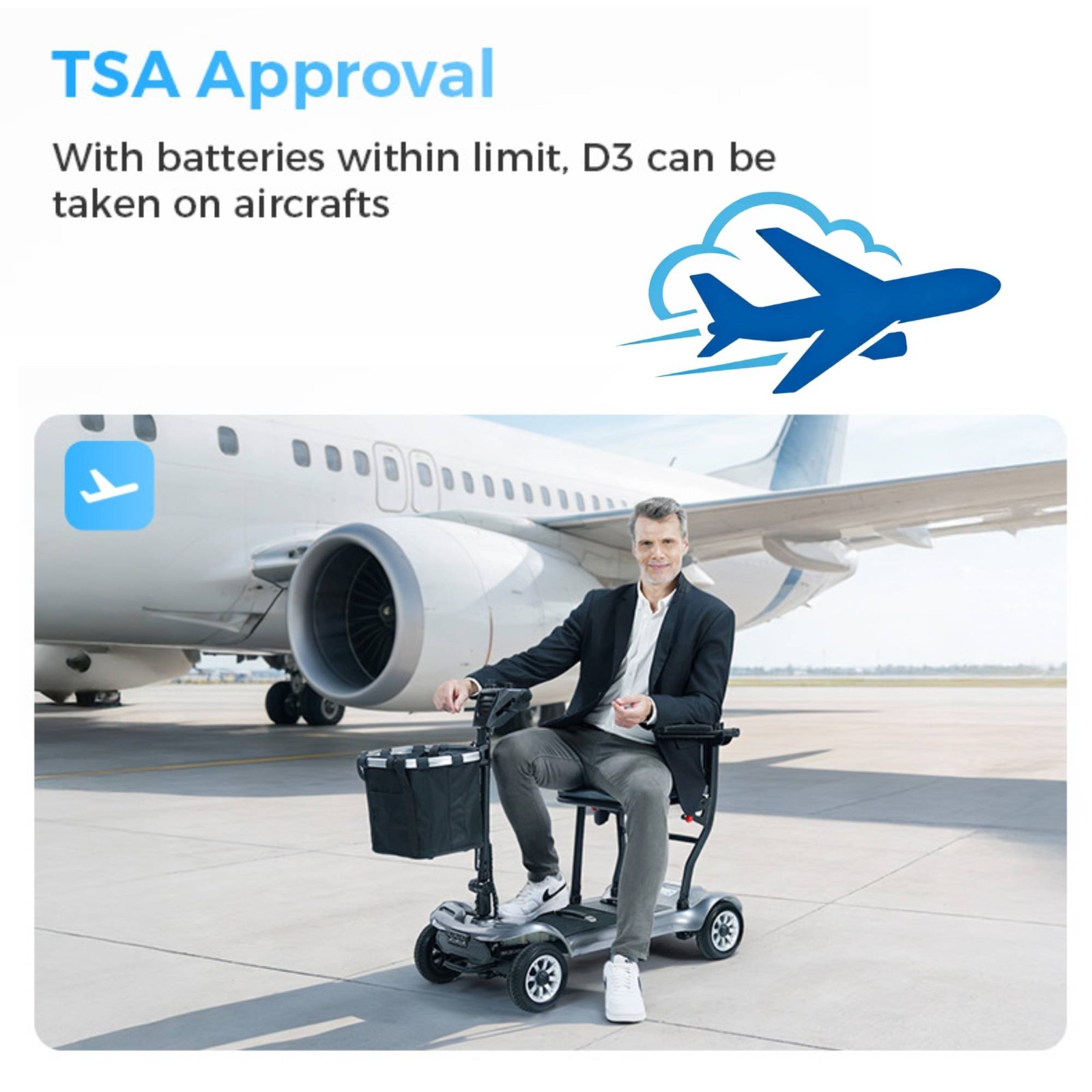 39Lb Ultra-Lightweight 4-Wheel Mobility Scooter – Portable & Foldable Scooter