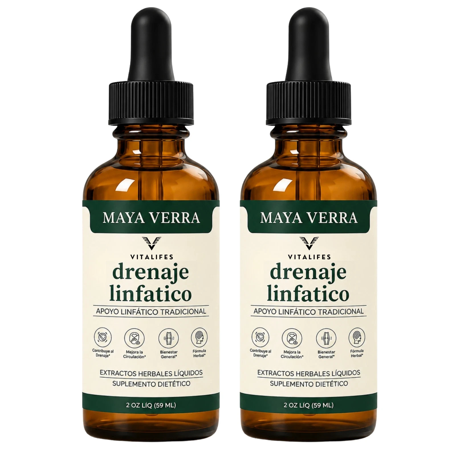 (2 Pack) Mayaverra Lymphatic Drainage Drops,natural herbal formula,gluten-free