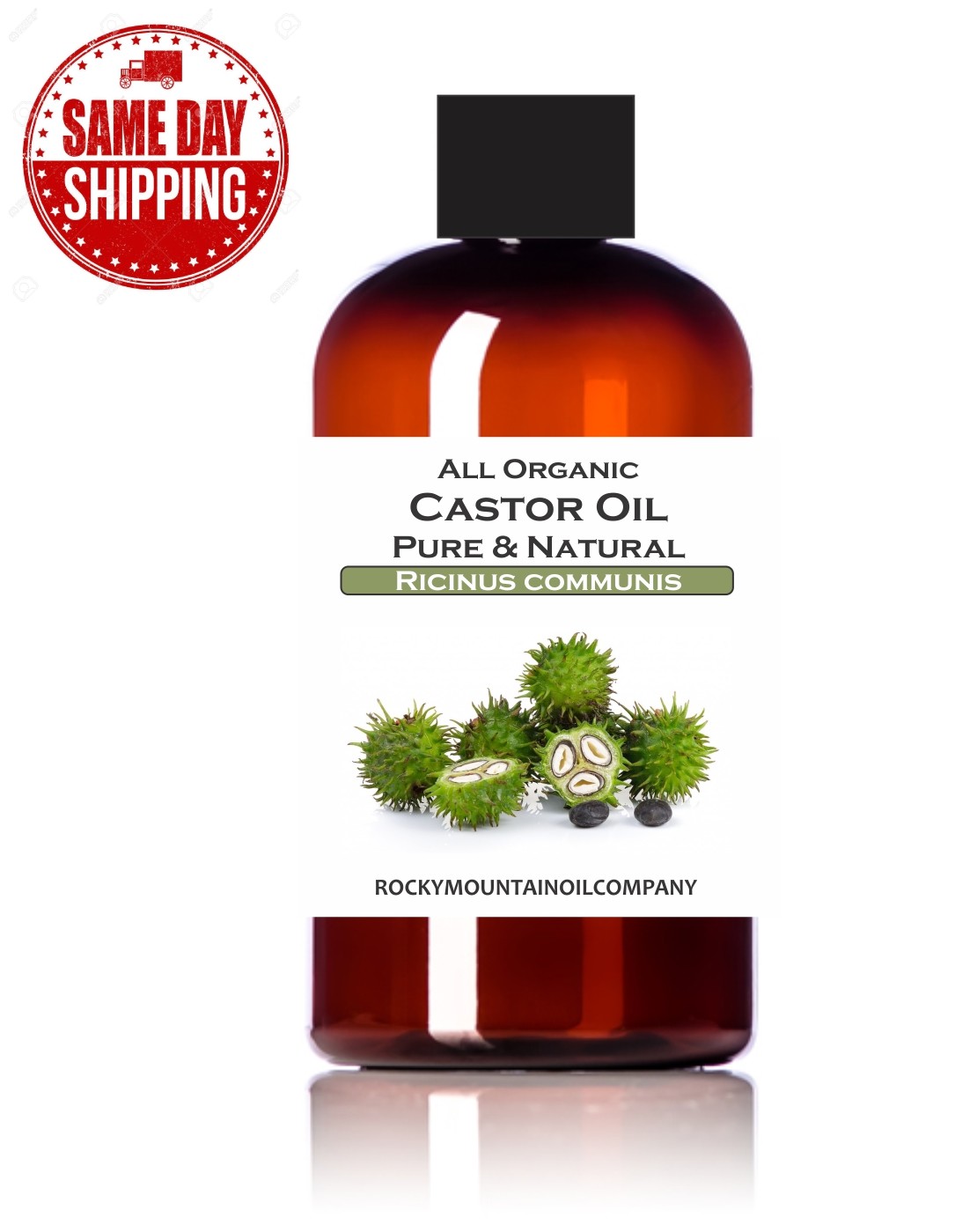 PREMIUM SELECT ORGANIC CASTOR OIL PURE & NATURAL 1 2 4 8 16 oz HEXANE FREE