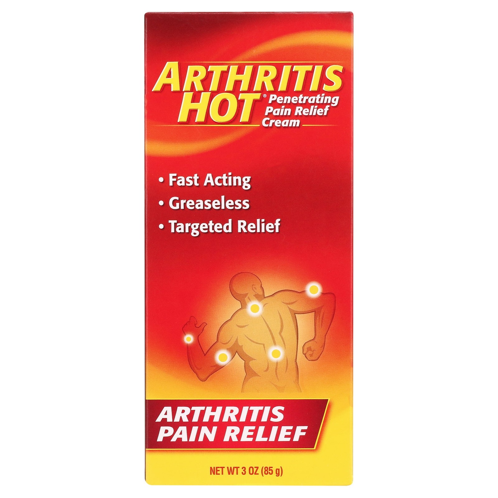 Arthritis Hot Pain Relief Creme Deep Penetrating Fast Acting 3 Ounce